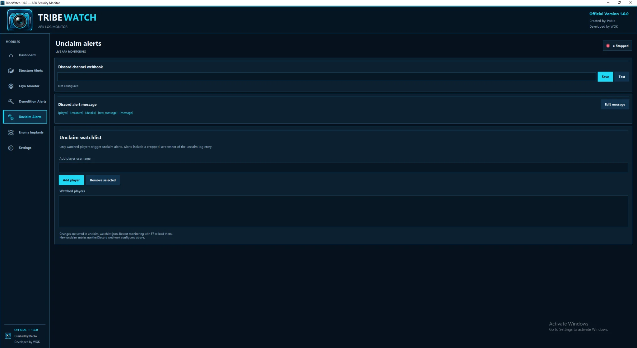 Unclaim Alerts module
